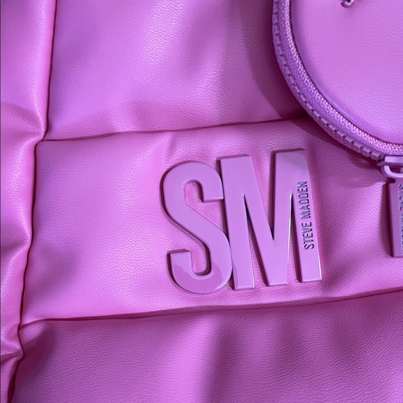 Steve Madden Pink Padded Backpack with Coin Pouch - Picture 3 of 13